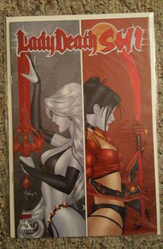 Lady Death Shi Preview Blood Red Foil Cover Limited To 850 Rare Avatar Press