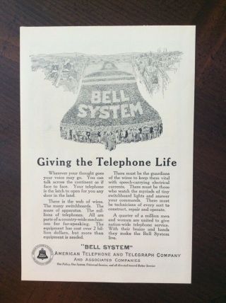 1924 Vintage Ad American Telephone & Telegraph Company Bell System