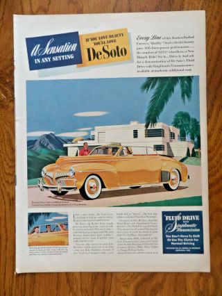 1941 Desoto Custom Convertible Coupe Ad