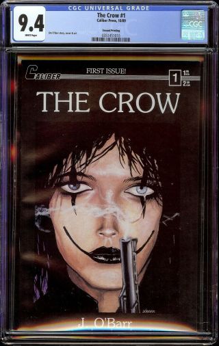 The Crow 1 Cgc 9.  4 White 2nd Print (caliber,  1989) 1st Issue Of Series