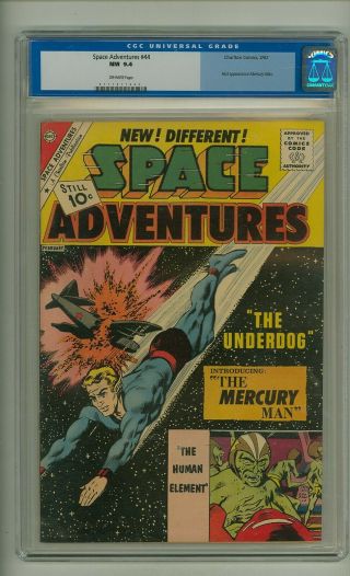 Space Adventures 44 (cgc 9.  4) O/w Pages; 1st App.  Mercury Man; 1962 (c 23921)