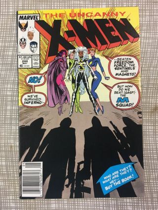 X - Men 244 Nm 9.  4 White Pages 1st App.  Jubilee Marvel Comics 1989 Xmen