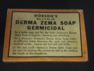 Antique Vintage Early Hobsons Derma Bar of Soap Pfeiffer Chemical Co.  York 2