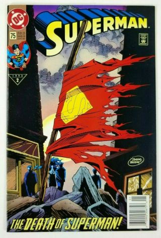 The Death Of Superman January 1993 75 Superman Comic Doomsday First Printing