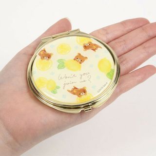 Rilakkuma Compact Mirror Yellow Strawberry & Lemon San - X Japan RLK7197 3