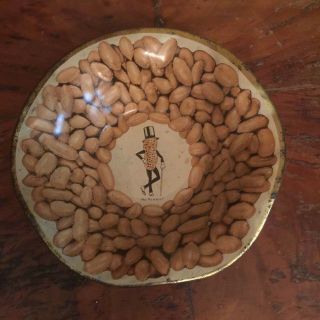 Vintage Advertising Planters Peanuts Mr Peanut Tin Nut Bowl