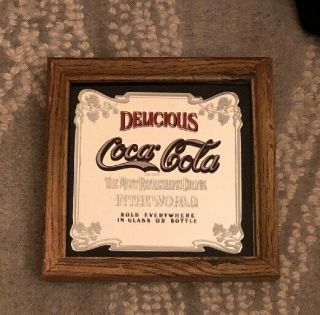 Vintage 1978 Delicious Coca Cola Most Refreshing Drink In The World Mirror Sign