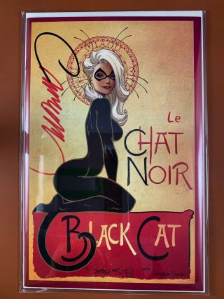 Black Cat 1 2019 Le Chat Noir Variant Cover D Signed J Scott Campbell W/coa