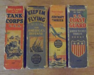 4 each 1940s BETTER LITTLE BOOKS 1940s Keep ' em Flying,  Punch Davis,  Ray Land 2