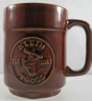 Klein Tools - Brown Mug - Embossed Lineman Logo/125th Anniversary - Pfaltzgraff