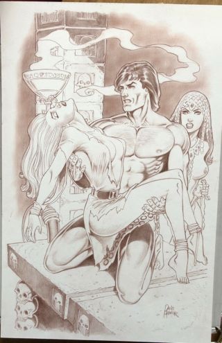 Dave Hoover Tarzan And Jane Commission Art Nm