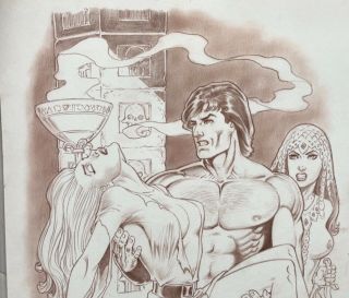 Dave Hoover Tarzan and Jane commission art NM 3