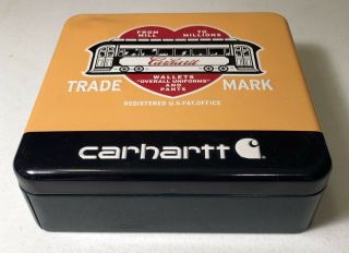 Carhartt Train From Mill To Millions Collectible Metal Tin Rail Road Locomotive