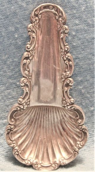Antique 19th Century Victorian Sterling Silver Tea Caddy Spoon / Scoop