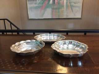 International Silver Plate Chippendale Reed & Barton Bon Bon Snack Bowl Dishes