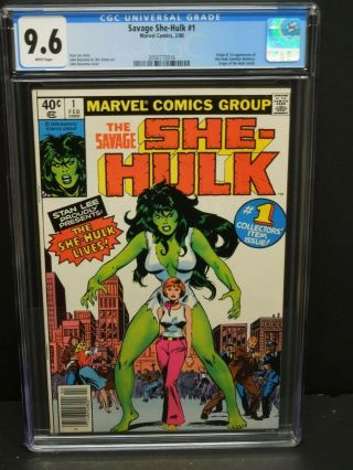 Marvel Savage She - Hulk 1 1980 Cgc 9.  6 Wp Origin & 1st Appearance Of She - Hulk