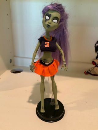 Custom One Of A Kind Fan Created Zombie Tramp Style Doll 8 Monster High Ooak