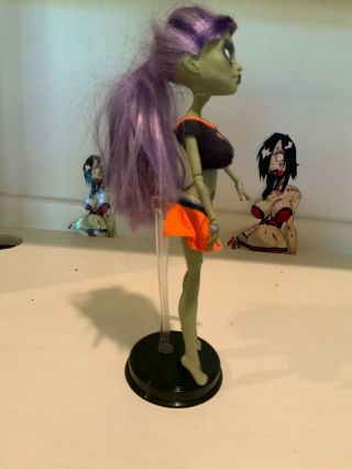 Custom One of a kind fan created Zombie Tramp style doll 8 Monster high OOAK 5