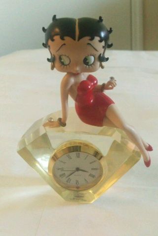 Betty Boop Sitting On Diamond Clock Item 6960 Made By Westland