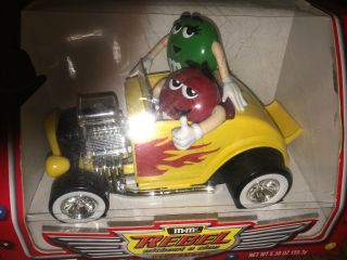 M & M Collectible Rebel Without A Clue Yellow Hot Rod Candy Dispenser Car