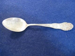Antique Sterling Silver Masonic 1892 Triennial Denver Conclave Souvenir Spoon