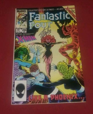 Fantastic Four 286 Nm - 9.  2 Signed Stan Lee Return Of Jean Grey Phoenix Key L@@k