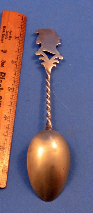 Antique Sterling Silver Indian Head Souvenir Spoon Colorado Springs Balanced Roc 2