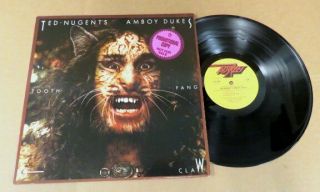 Orig Ted Nugent Amboy Dukes Tooth Fang Claw Usa Promo Lp Near
