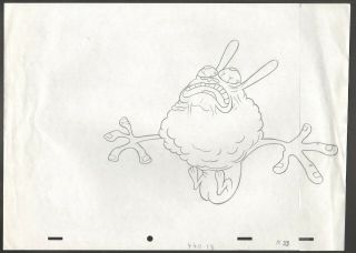 Ren And Stimpy Production Oversized Animation Drawing From Nickelodeon