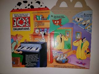 McDonald ' s 1990 Disney ' s 101 Dalmatians Happy Meal Box Set of 4 5