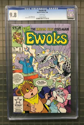 Ewoks 8 Marvel Comics 1986 Cgc 9.  8 Star Wars