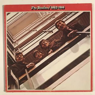 Rare Misprint The Beatles 1962 - 1966 Red Album 2 Lp Vinyl Us Capitol 1976 Vg,