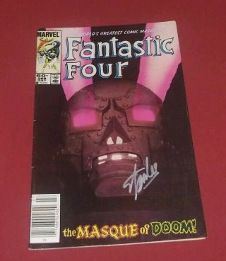 Fantastic Four 268 Vf - 7.  5 Signed Stan Lee Doom Cover Key She - Hulk Origin L@@k
