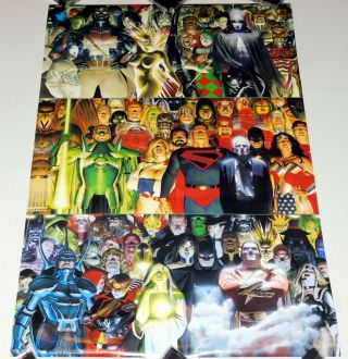 Kingdom Come Alex Ross Art Poster 1996 Dc Comics Superman Jla Shazam Batman