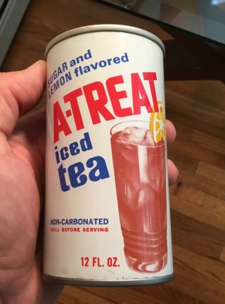Old A Treat Ice Tea Soda Pop Can Allentown PA Advertising 3