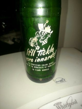 Rare Vintage 1950s Mountain Dew Hillbilly Green Bottle Tickle Your Innards 5