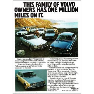 1979 Volvo: One Million Miles On It Vintage Print Ad