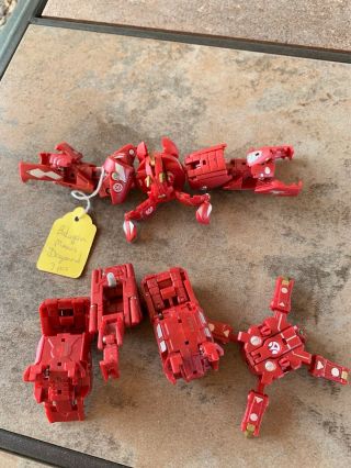 Bakugan Maxus Dragonoid 7 Piece Toy Red