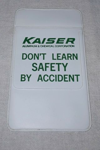 Vintage Kaiser Aluminum & Chemical Corporation Vinyl Shirt Pocket Protector