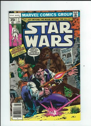 Star Wars 7 (marvel 1978) Vf/nm 9.  0 35 Cent Edition Han Solo Story