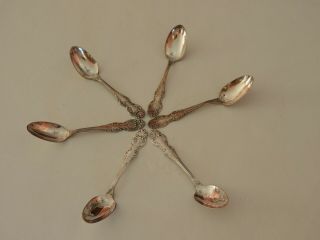 Set Of 6 Colonial Silver Co.  Ai Warranted Plate Demitasse Spoons Cg13