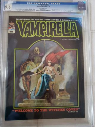 Warren Vampirella 15 Cgc 9.  6 From 1972 Dracula Cameo