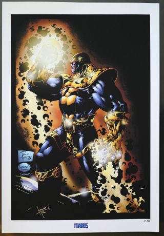 Marvel Thanos Sdcc 2008 Exclusive Lithograph Poster Signed Philip Tan