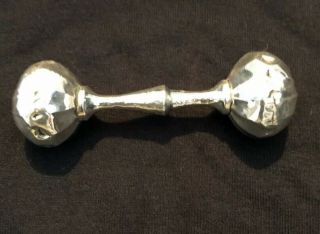 Vintage Sterling Silver Baby Rattle Webster Company Made In Usa Marked