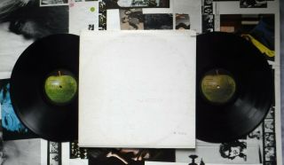 The Beatles White Album 2x Lp Apple Swbo - 101 Stereo 1968 2nd Jax Poster Num Vg/g