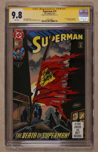 Superman (2nd Series) 75 1993 Direct Variant 1st Printing Cgc 9.  8 Ss 1323156011