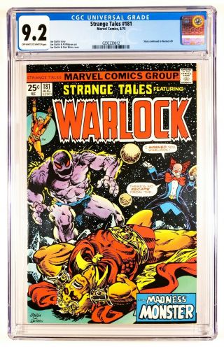 1975 Marvel Comics Strange Tales 181 Cgc 9.  2 Ow/w Jim Starlin Warlock Story