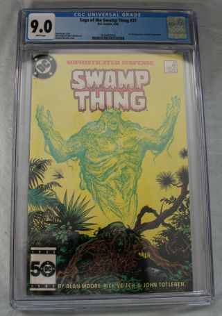 Saga Of The Swamp Thing 37,  Cgc 9.  0 1st Appearance John Constantine