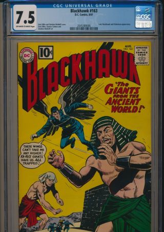 Dc Comics Blackhawk 163 1961 Cgc 7.  5 Silver Age 10 Cent Issue Lady Blackhawk
