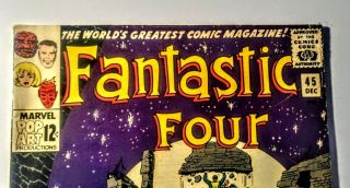 Fantastic Four 45 Dec.  1965 Volume 1 Marvel The 1st Inhumans 4